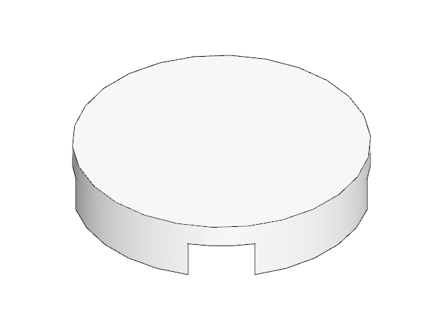 LEGO Tile Round 2 × 2 with Bottom Stud Holder (14769)