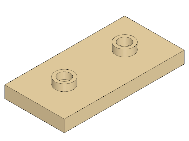 LEGO Plate 2 × 4 with Groove and Two Center Studs (Jumper) (65509)