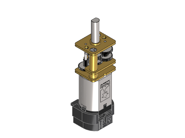 Micro Metal Gearmotor 1000:1 with Encoder, back-entry connector (precious-metal brushes)