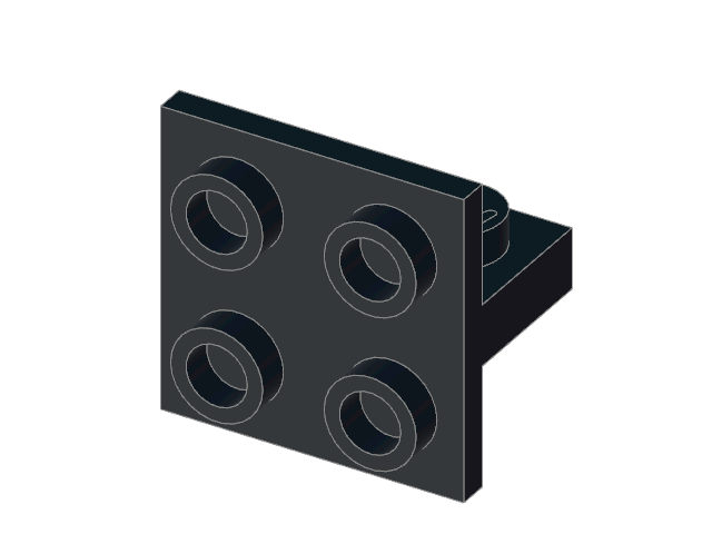 LEGO Bracket 1 × 2 - 2 × 2 Centered (7674)