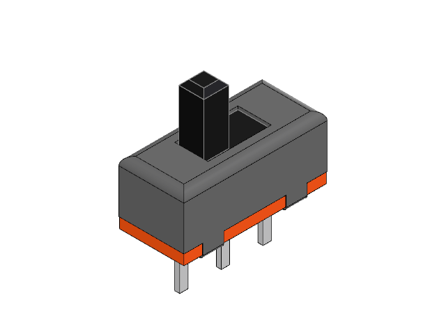 Mini Toggle Switch 1P2T, PCB
