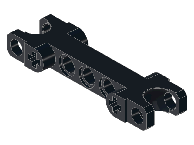 LEGO Technic Axle and Pin Connector 2 × 7 with Two Ball Joint Sockets, Squared Ends (61054)