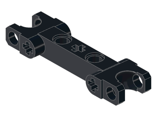 LEGO Technic Axle and Pin Connector 2 × 7 with Two Ball Joint Sockets, Squared Ends and Axle Hole in Center (64311)