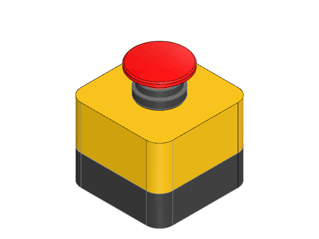 Emergency Stop, Boxed, 22 mm
