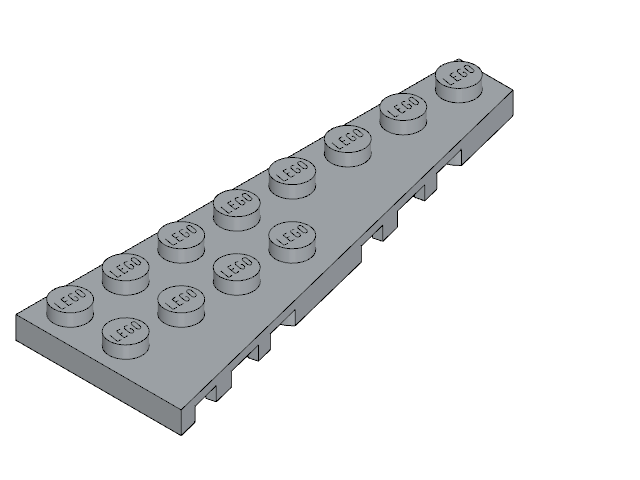LEGO Wedge Plate 8 × 3, 8° Left (3544)