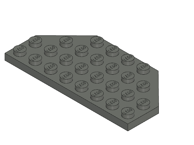LEGO Wedge Plate 4 × 8 Cut Corners (68297)