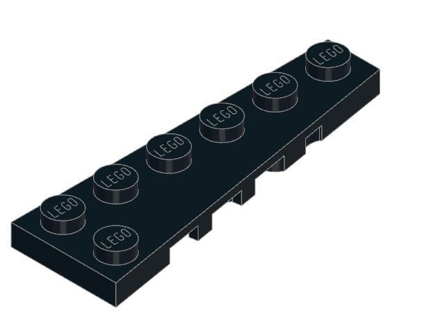LEGO Wedge Plate 6 × 2 Left (78443)